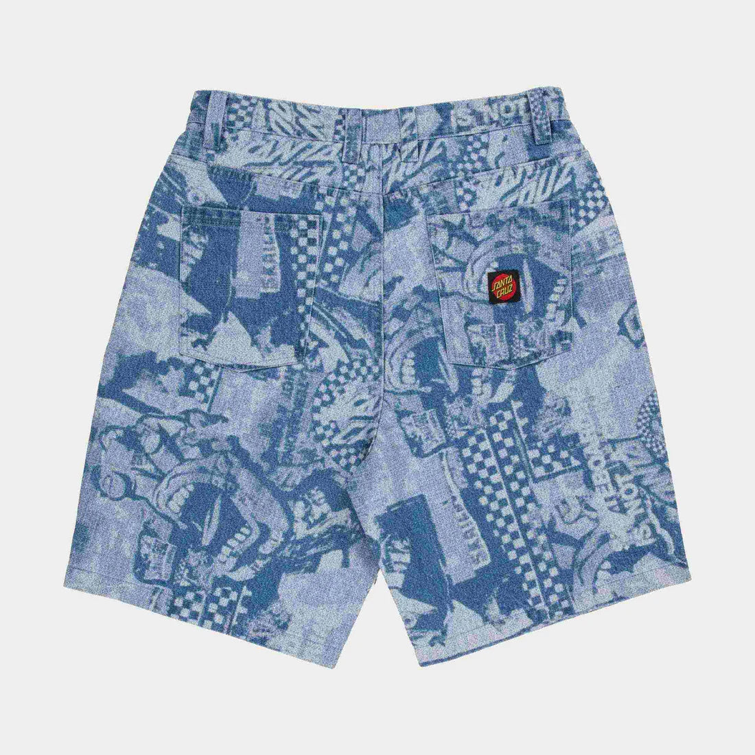 SANTA CRUZ SHORTS UOMO BIG SHORTS STONEWASH COLLAGE