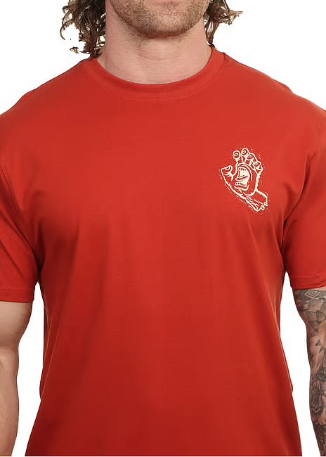 santa cruz stamped screaming hand t-shirt ketchup