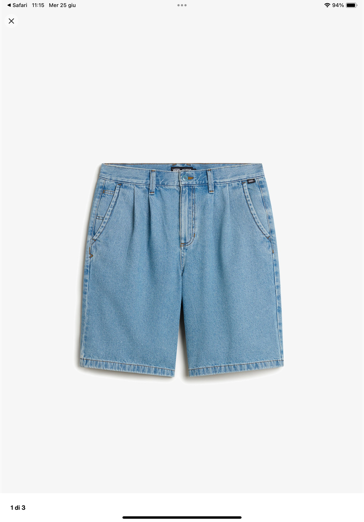 VANS AUTHENTIC CHINO SHORT DENIM