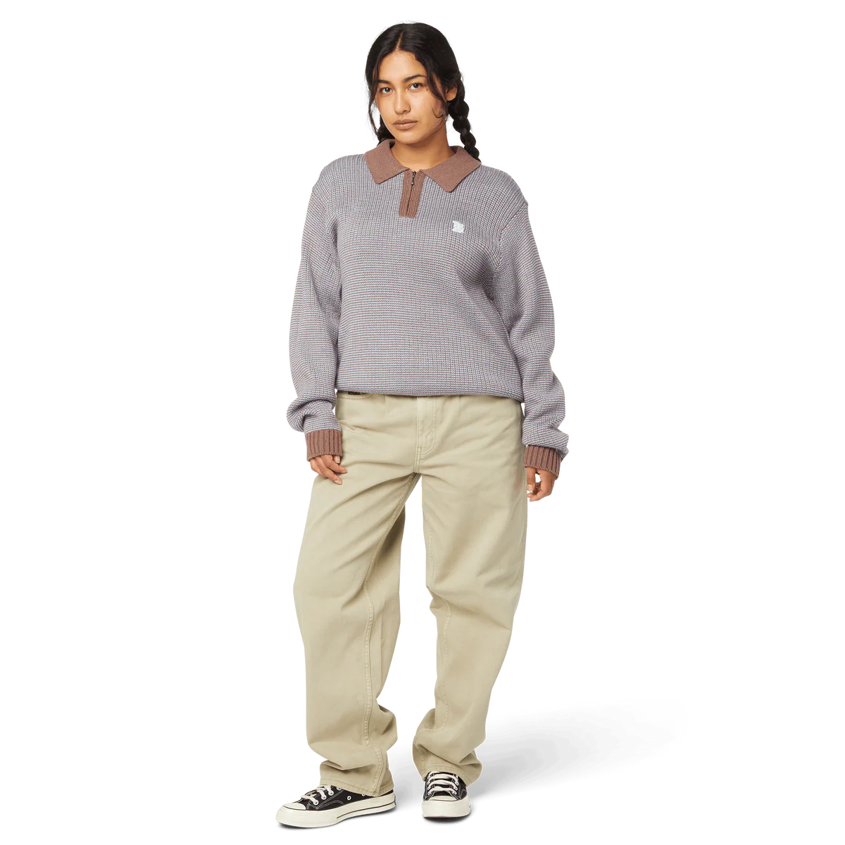 HUF MEGABLAST TWO TONE WAFFLE SWEATER