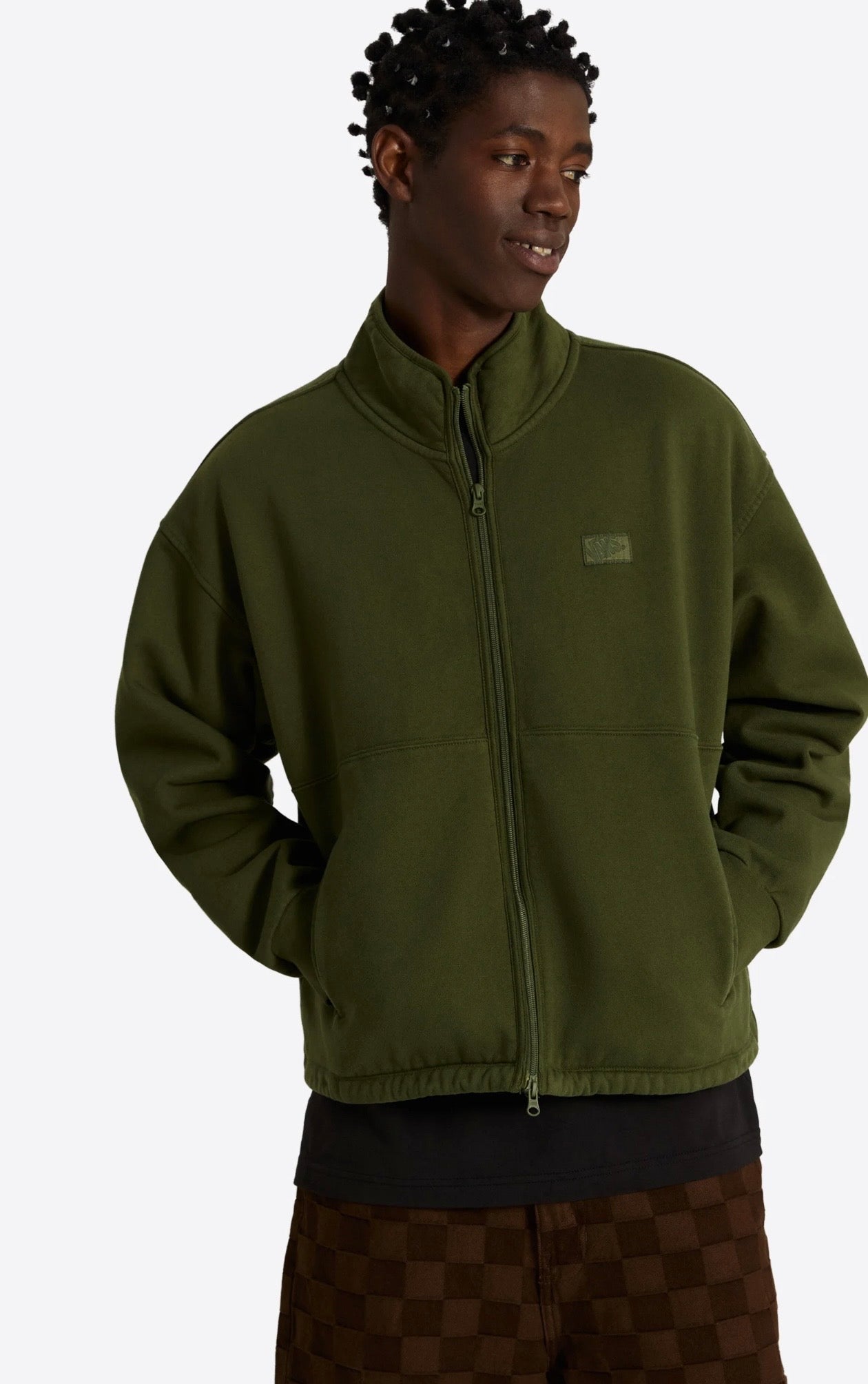 Vans Full Zip Mock Neck Fleece green balsam