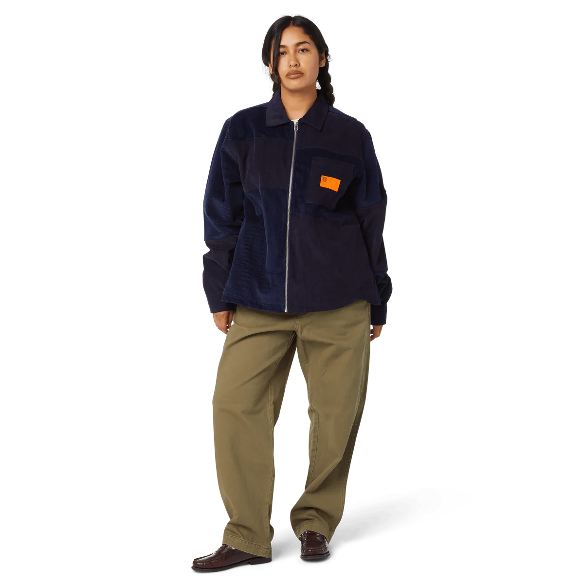 HUF union corduroy shacket blue