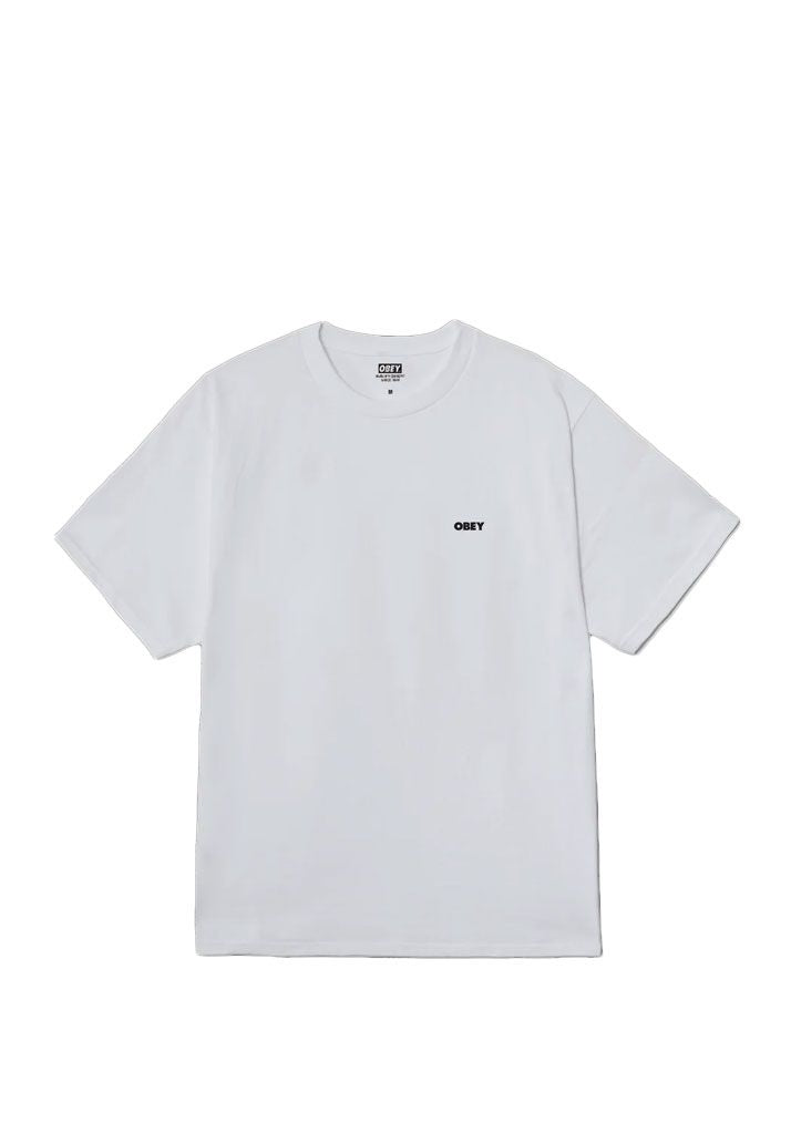 OBEY the medium is the message tee white