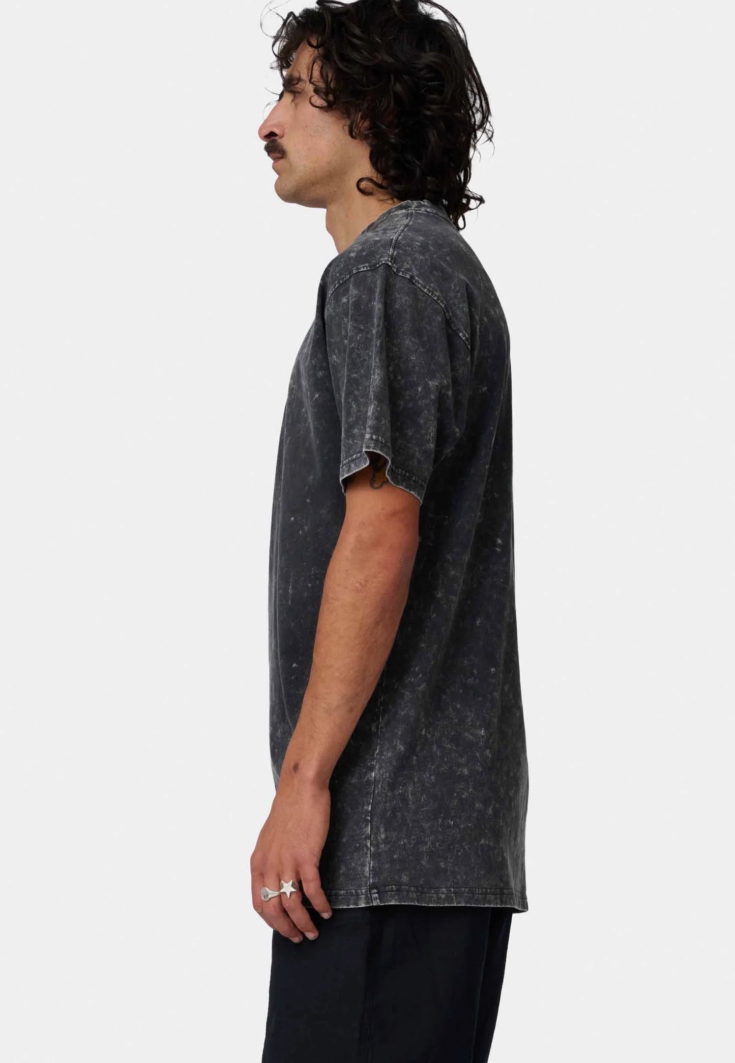 Santa Cruz out of time front T-shirt black acid wash