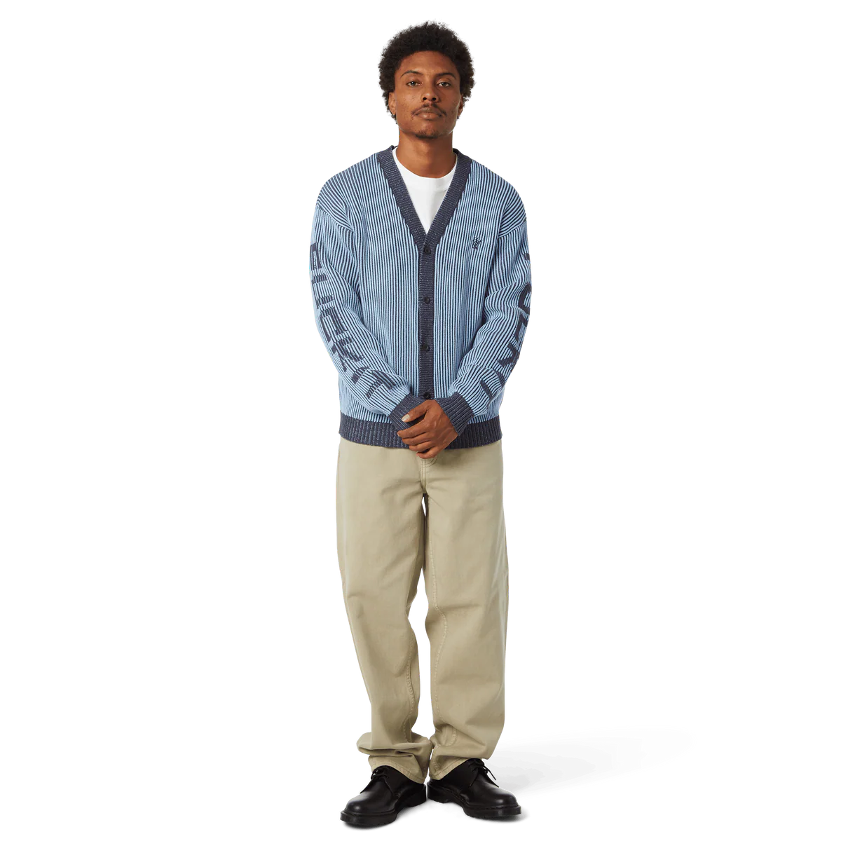 HUF repeated cardigan blue