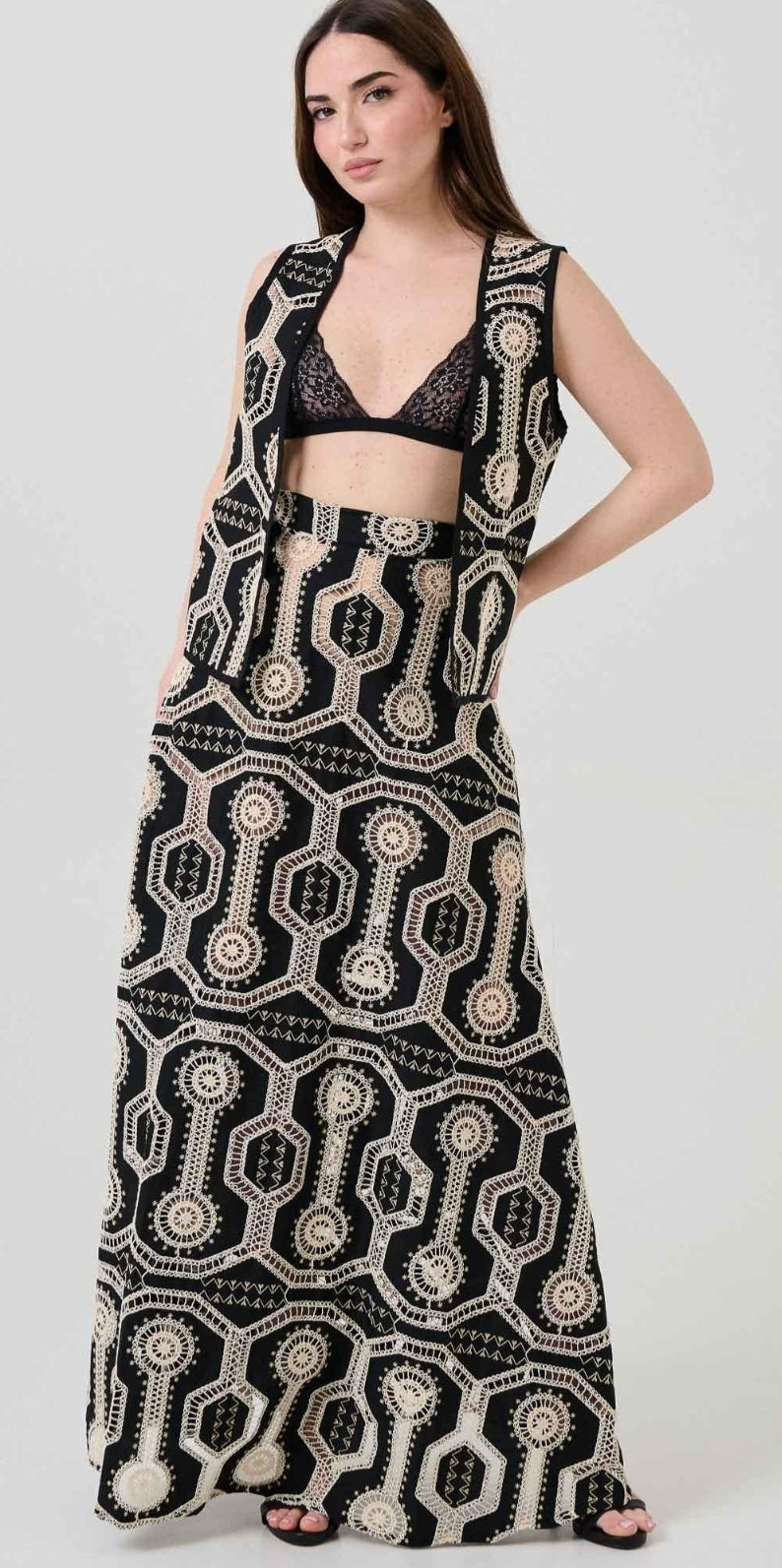 Bohemian Vi gilet Ethnic