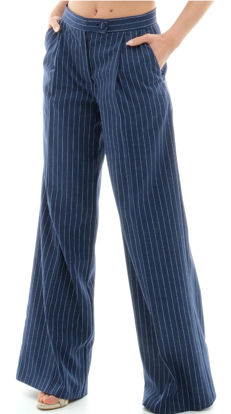 BOHEMIAN VI PANTALONE BLU RIGHE