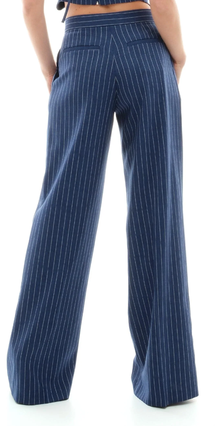 BOHEMIAN VI PANTALONE BLU RIGHE