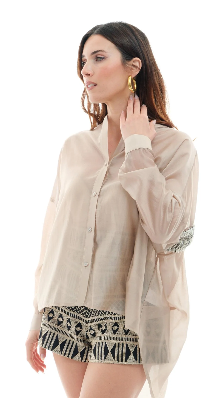 BOHEMIAN VI CAMICIA LUNGA FRANGE