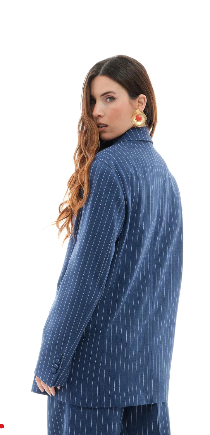 BOHEMIAN VI GIACCA BLU RIGHE