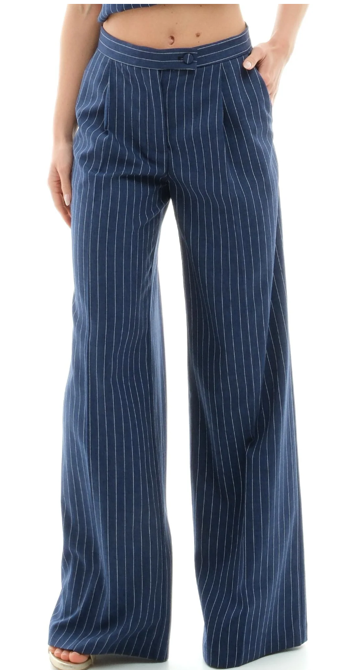 BOHEMIAN VI PANTALONE BLU RIGHE