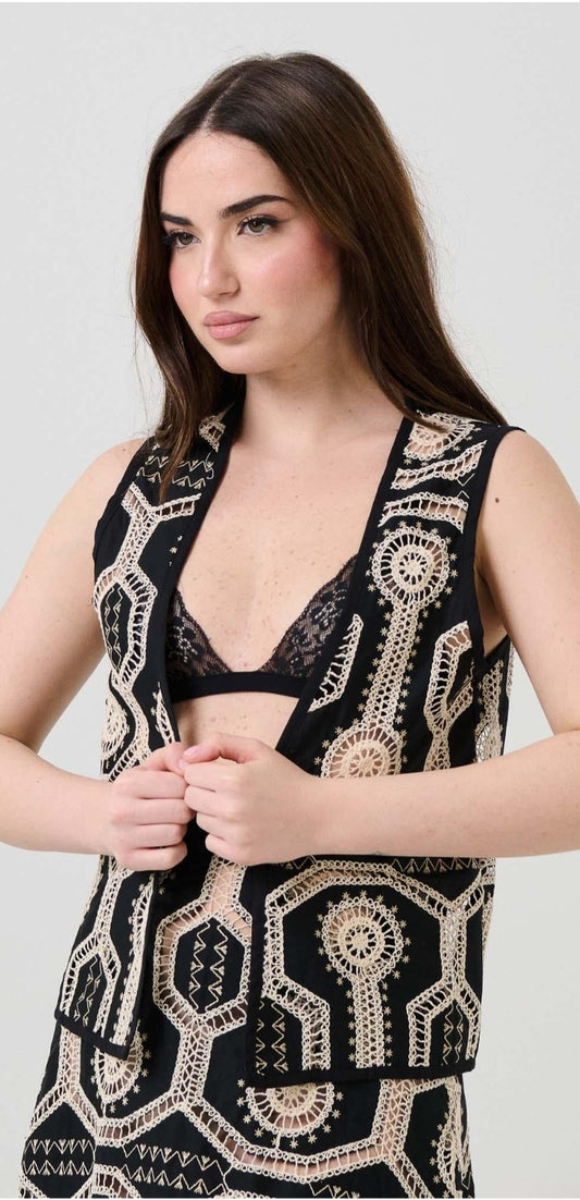 Bohemian Vi gilet Ethnic