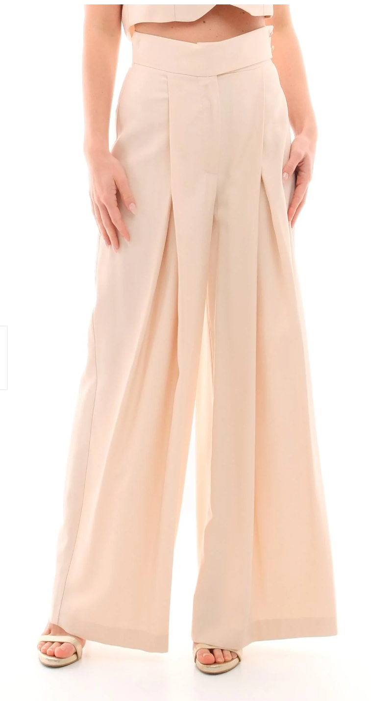 BOHEMIAN VI PANTALONE PALAZZO AVORIO