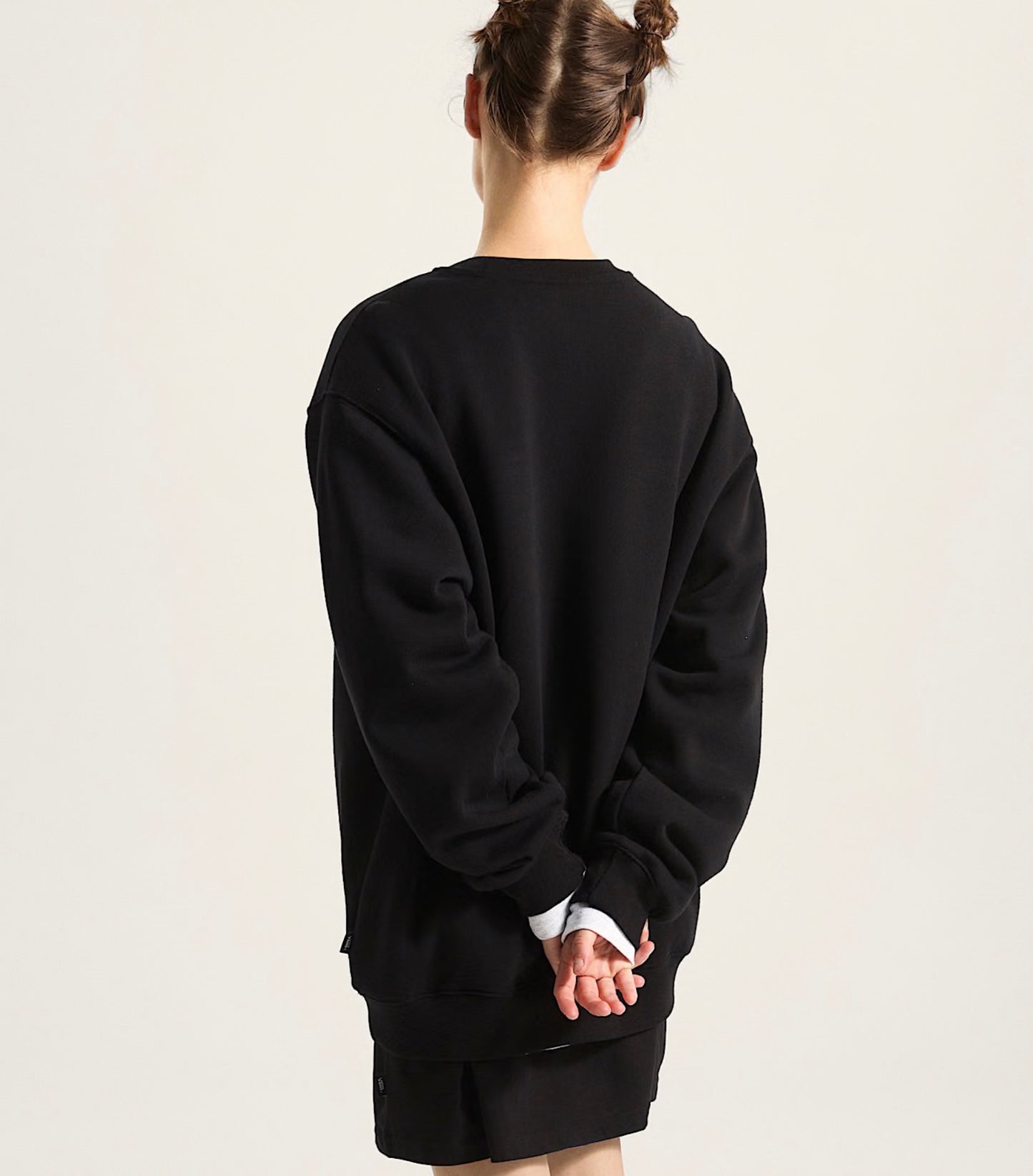 Vans left chest loose crew black