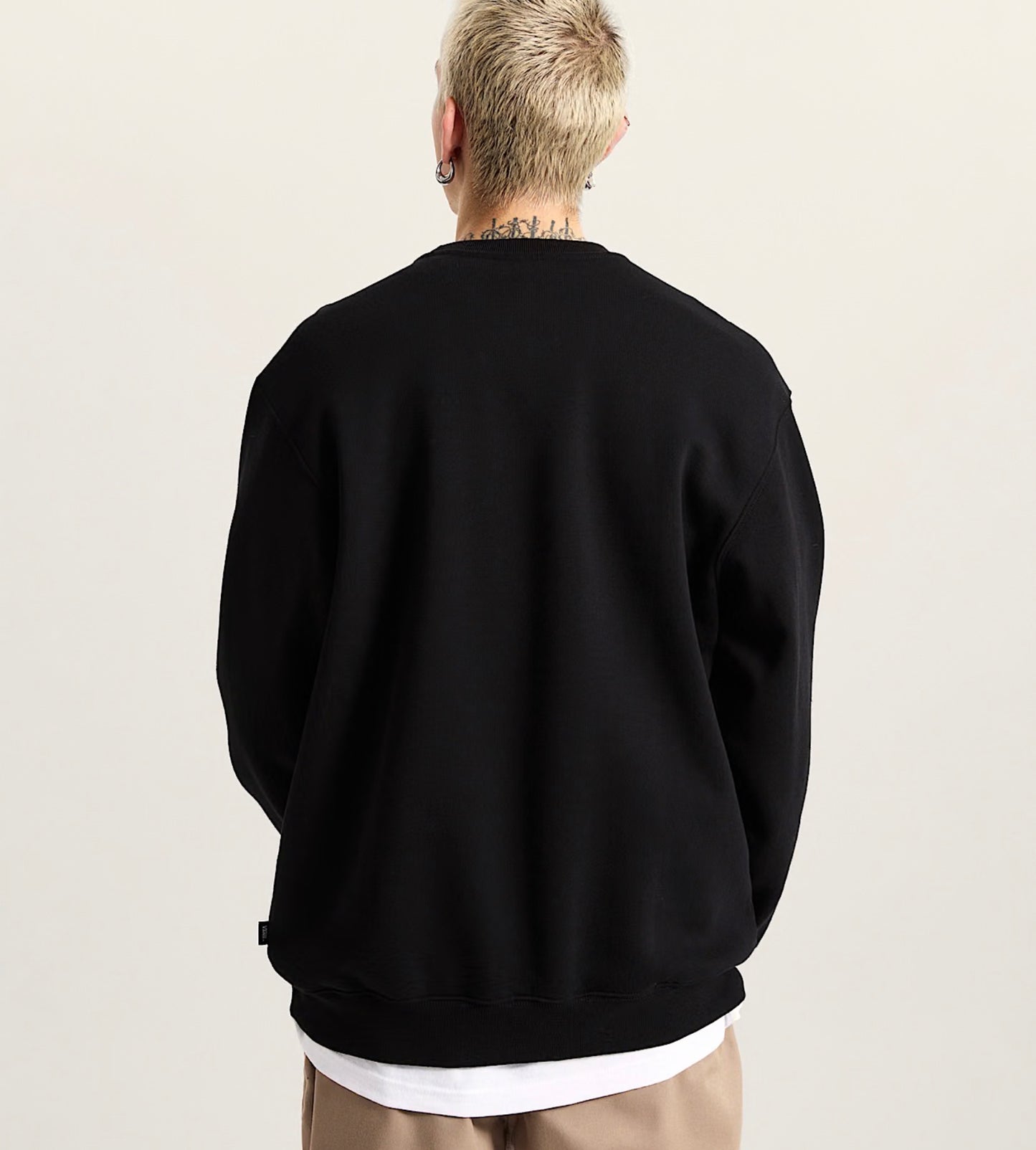 Vans left chest loose crew black