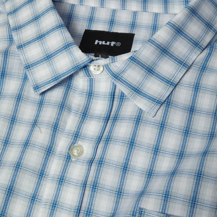 HUF H STAR PLAID SHIRT BLUE