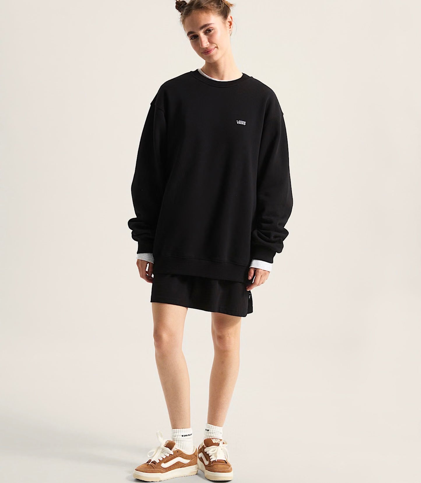 Vans left chest loose crew black