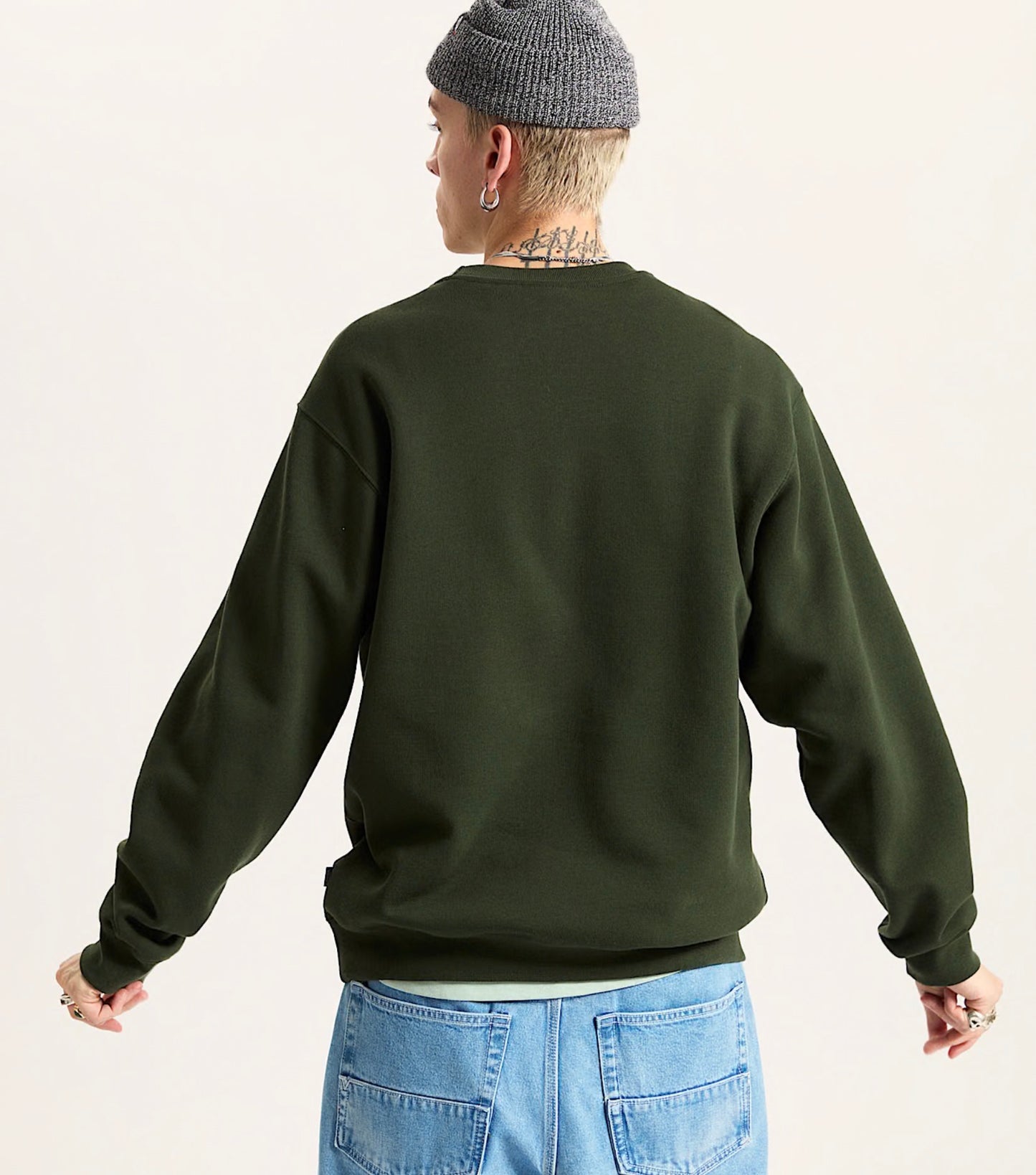 Vans left chest loose crew green
