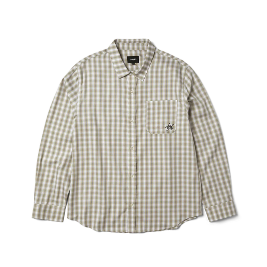 HUF H star Ls plaid shirt putty