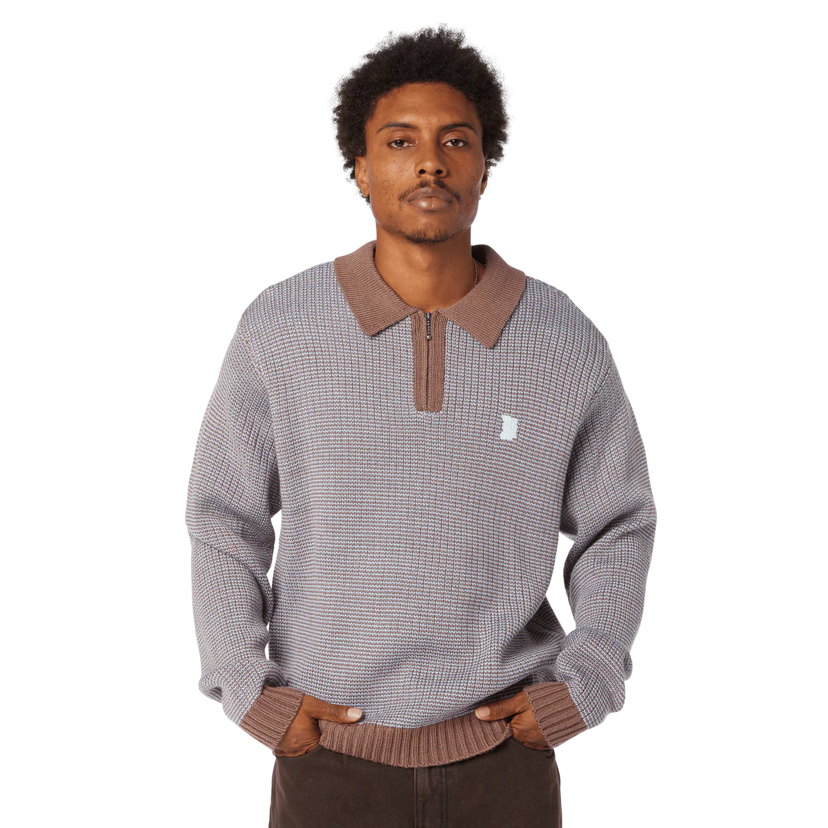 HUF MEGABLAST TWO TONE WAFFLE SWEATER