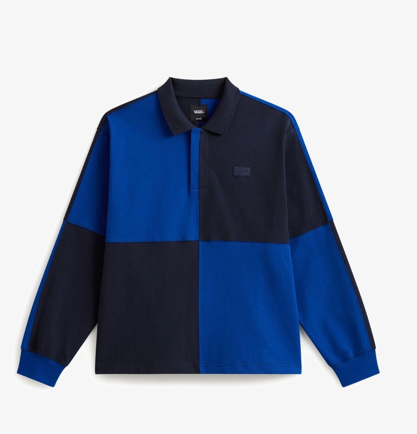 vans check rugby ls classic blue