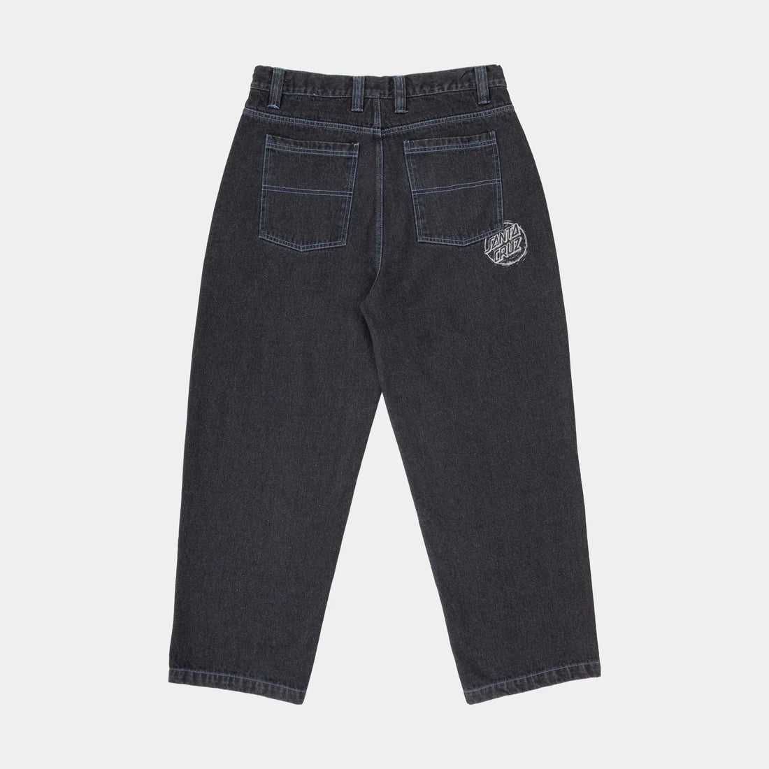 Santa Cruz big streight leg pants black wash
