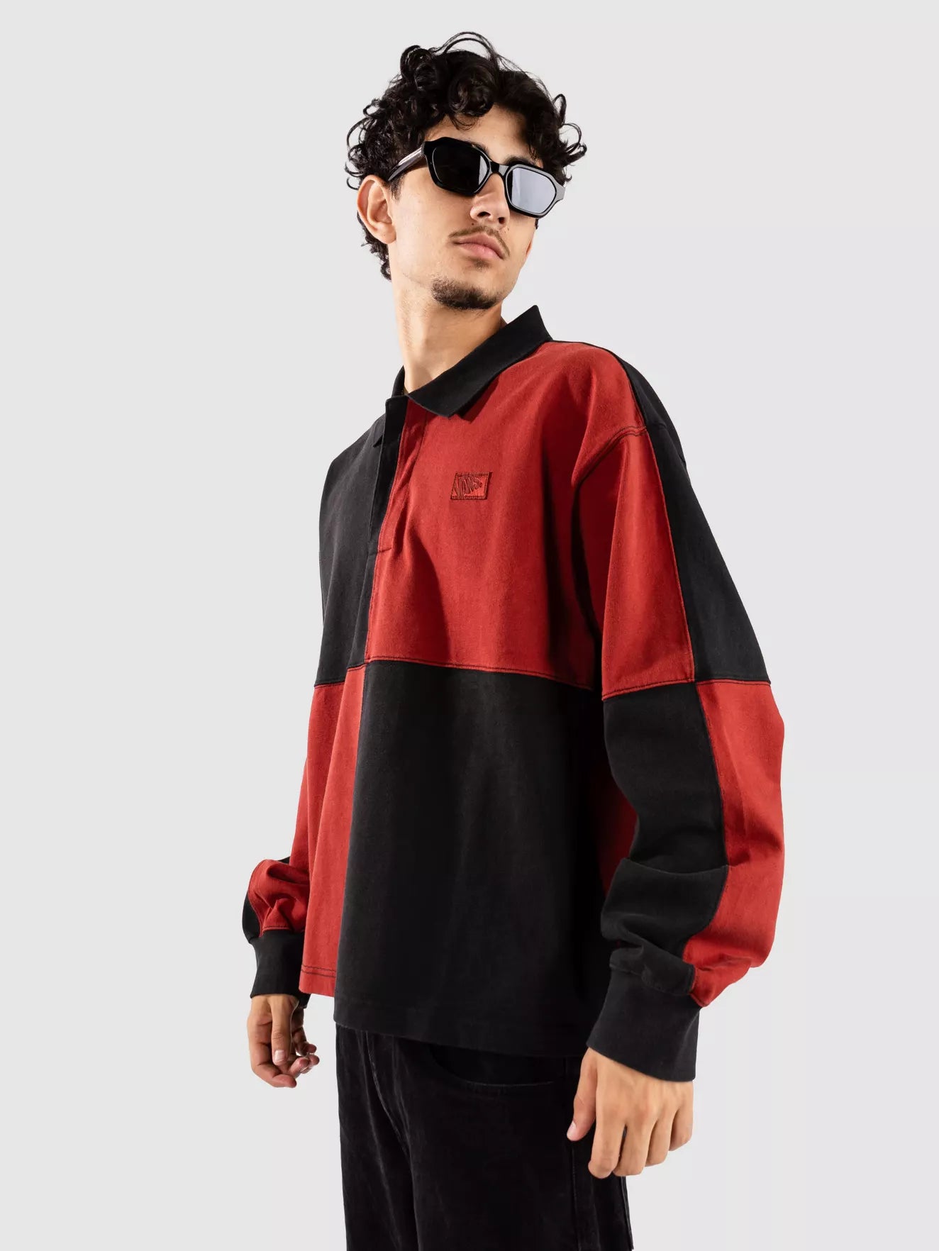 Vans check rugby Ls poppy ember
