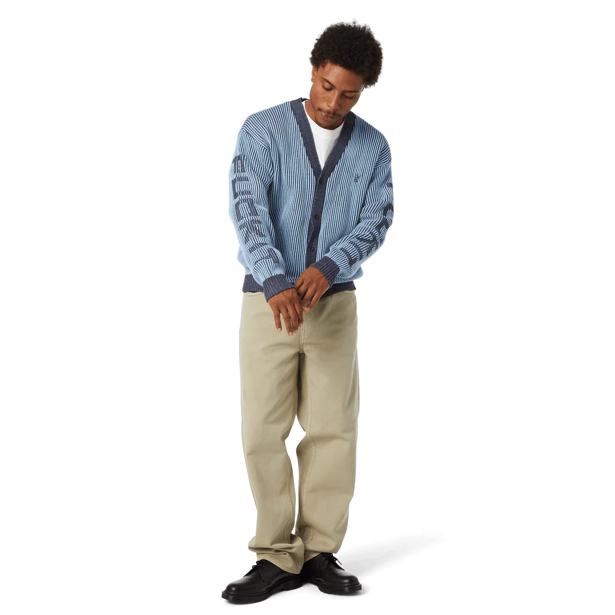 HUF repeated cardigan blue