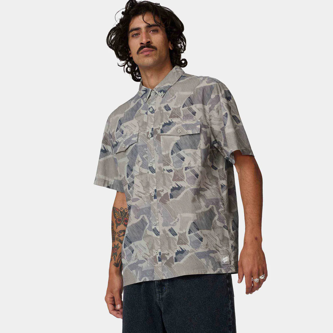 Santa Cruz Nico ss shirt woodcut camo