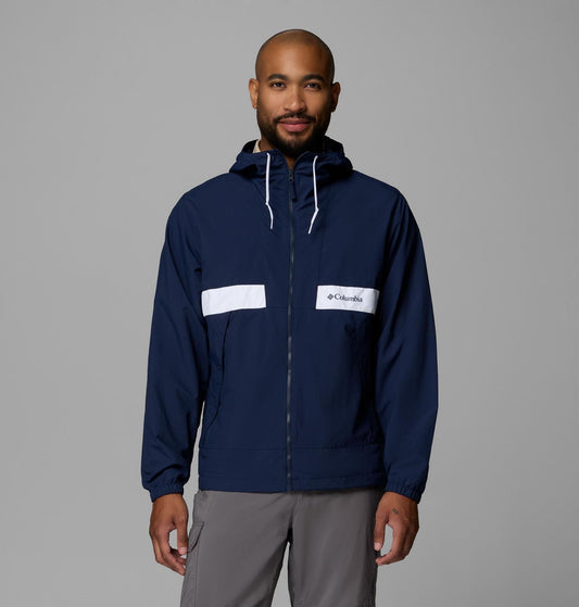 Columbia spire valley hooded windbreaker blue