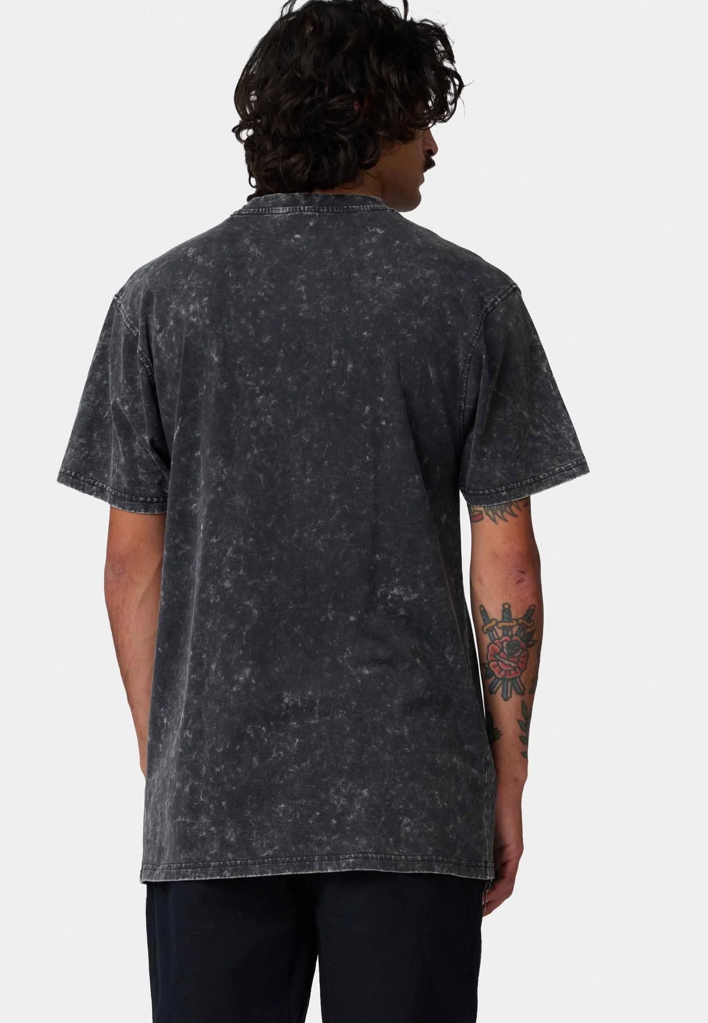 Santa Cruz out of time front T-shirt black acid wash