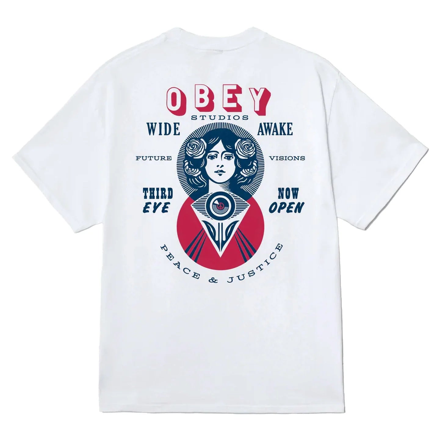 obey make art third tee white