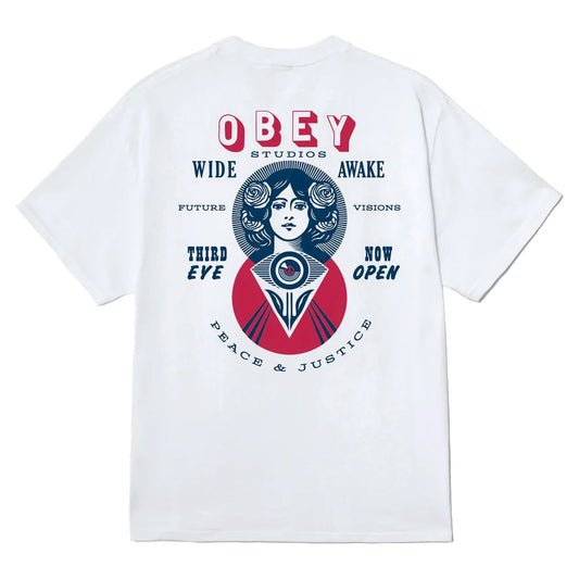 obey make art third tee white