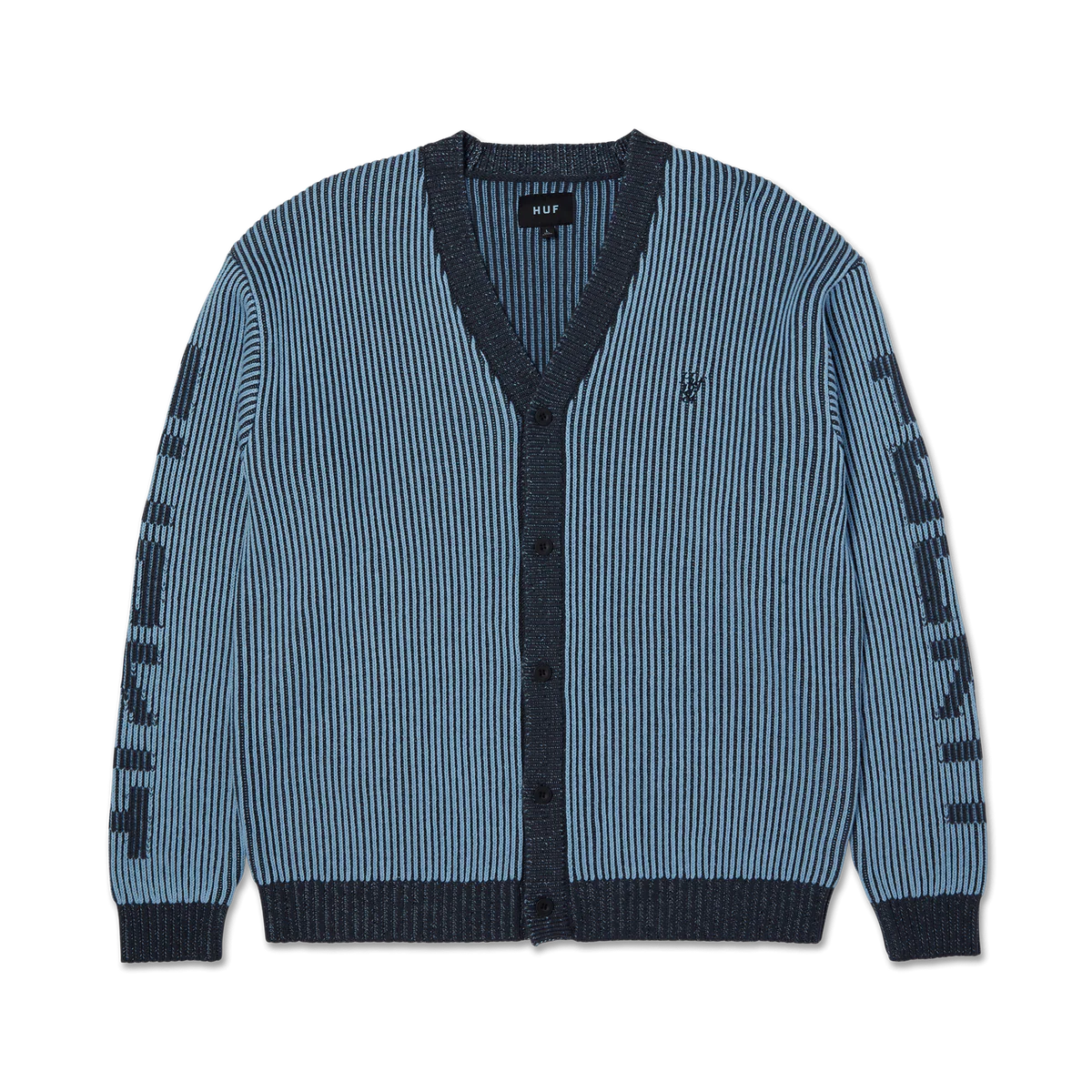 HUF repeated cardigan blue