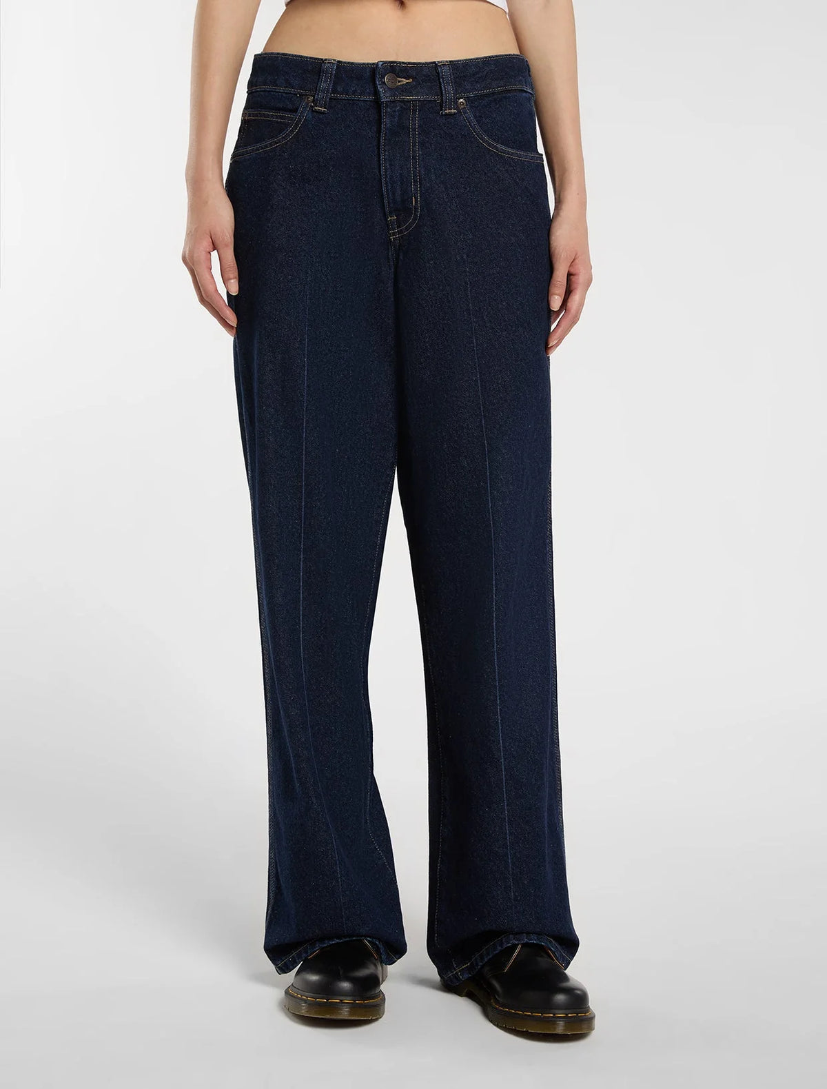 Dickies Leesburg mid waist relaxed straight jeans