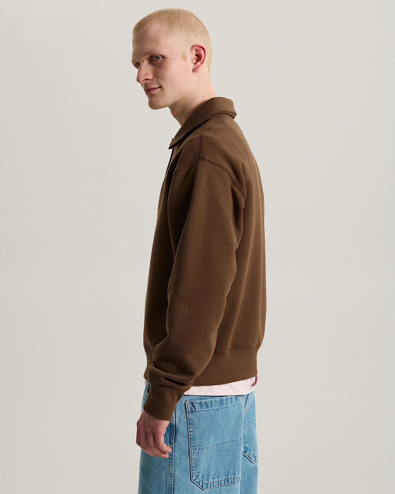 Vans polo fleece pull brown