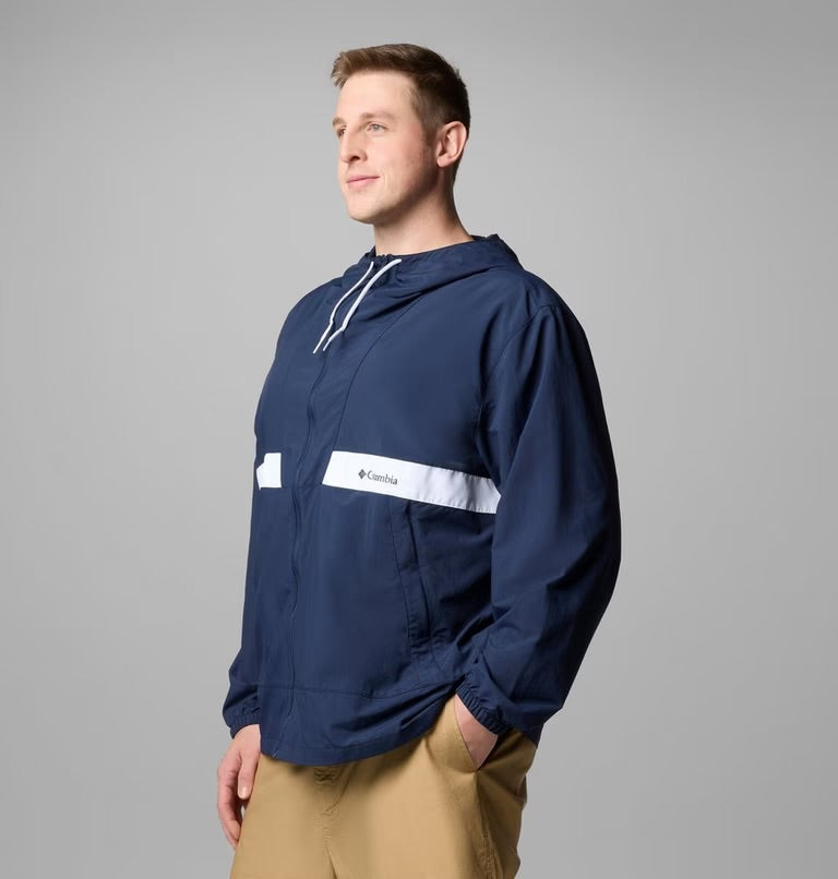 Columbia spire valley hooded windbreaker blue