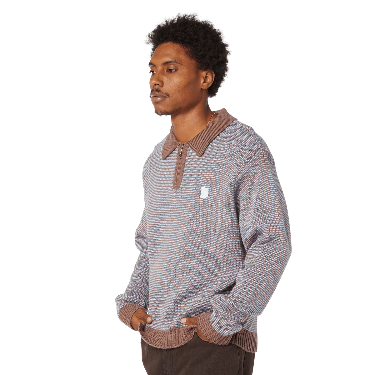 HUF MEGABLAST TWO TONE WAFFLE SWEATER