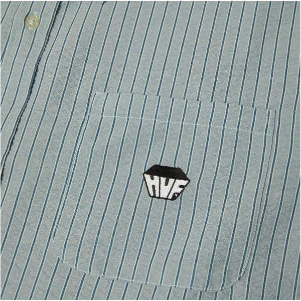 HUF Big Block Striped Shirt Light Blue
