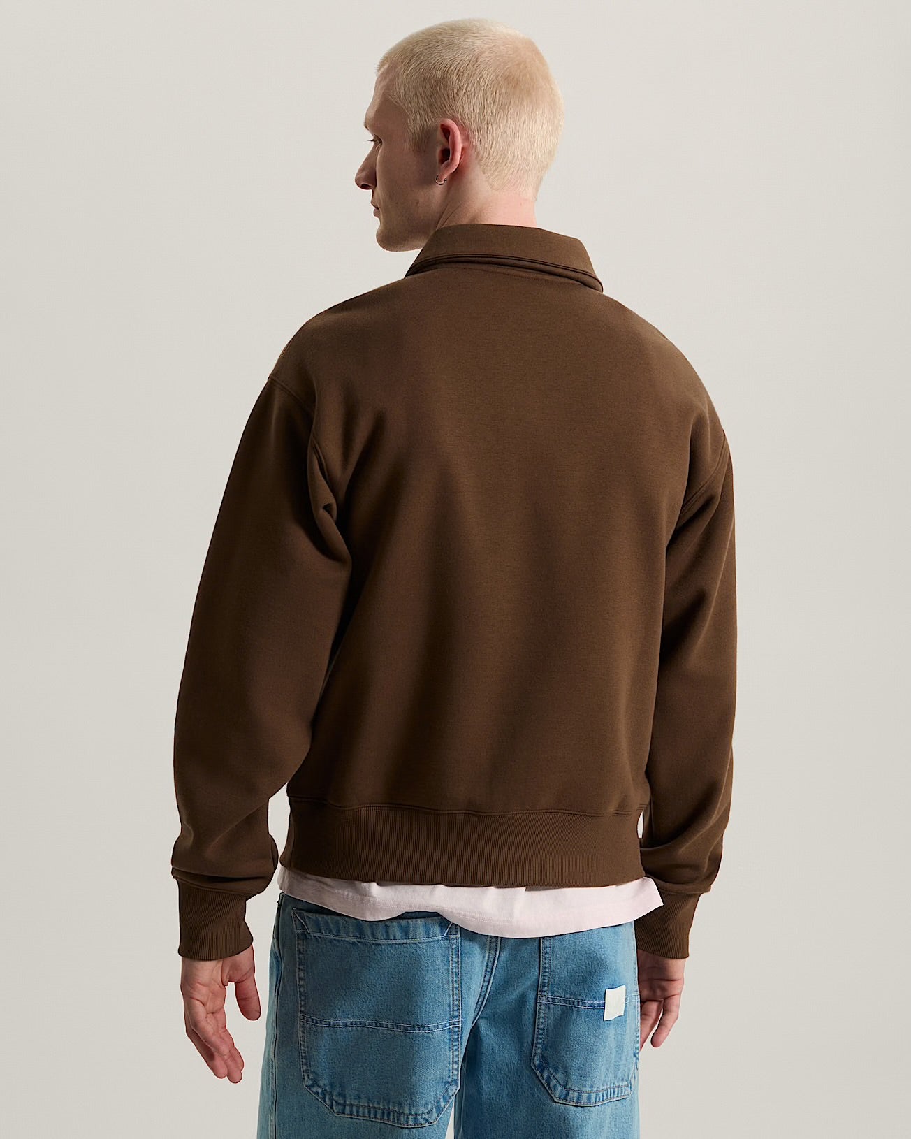 Vans polo fleece pull brown