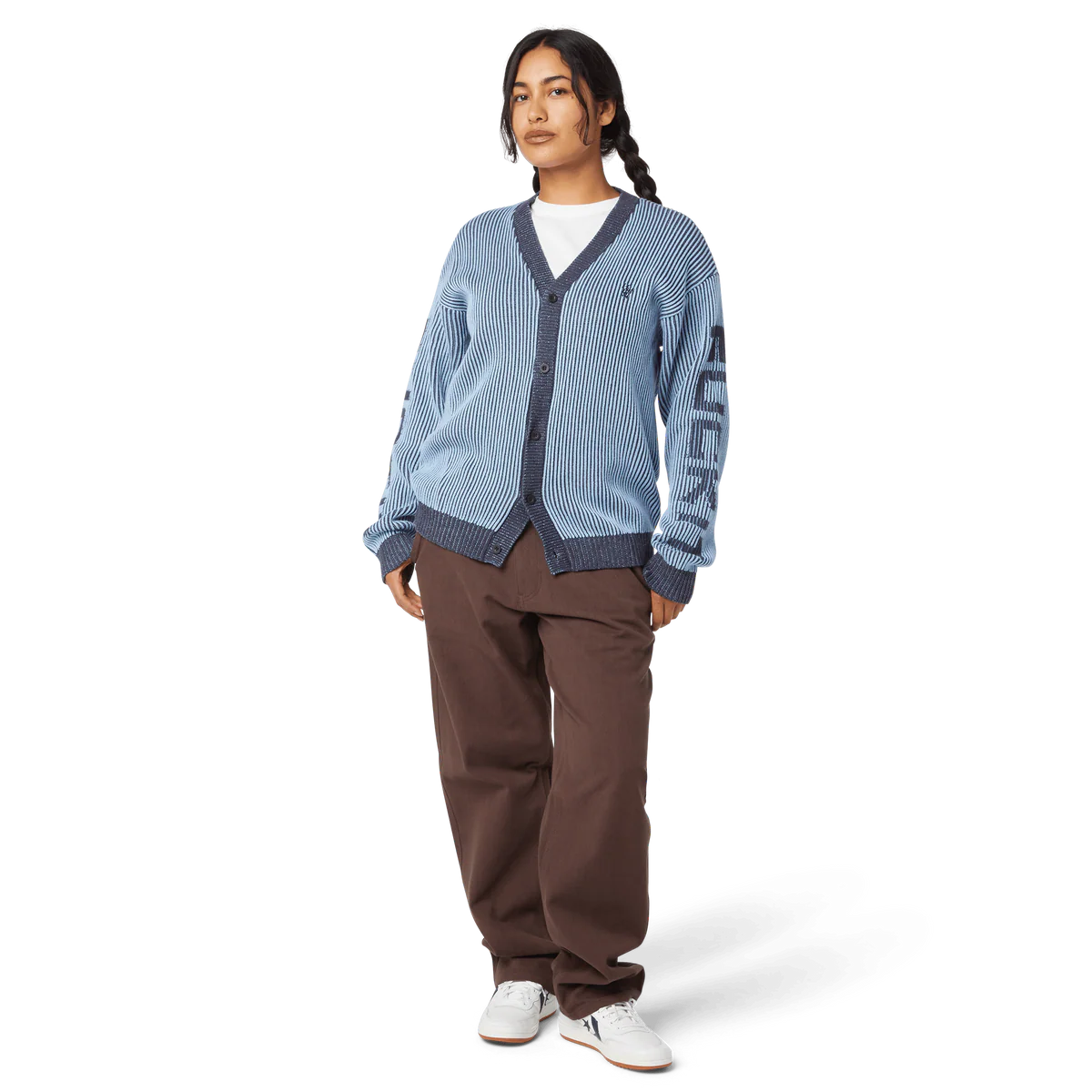 HUF repeated cardigan blue