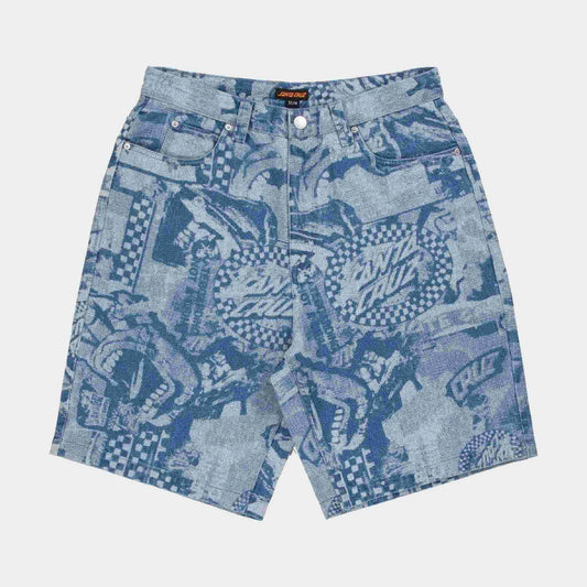 SANTA CRUZ SHORTS UOMO BIG SHORTS STONEWASH COLLAGE