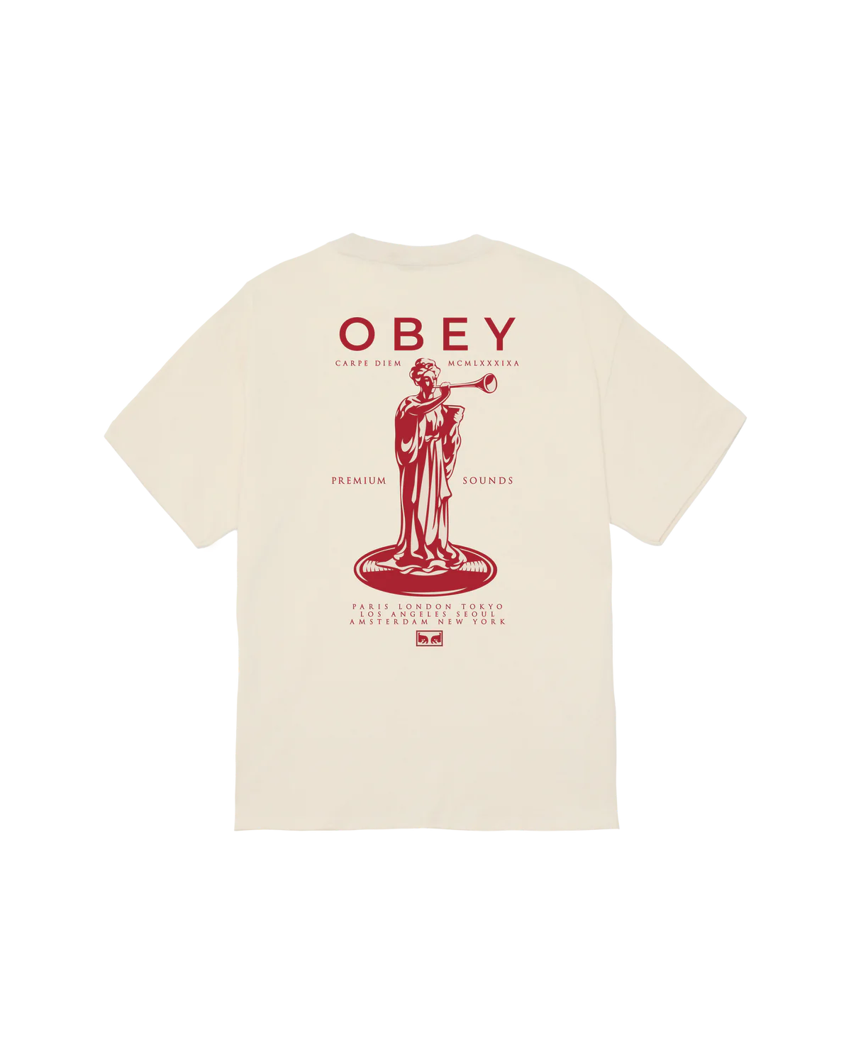 OBEY PREMIUM SOUND T-SHIRT CREAM