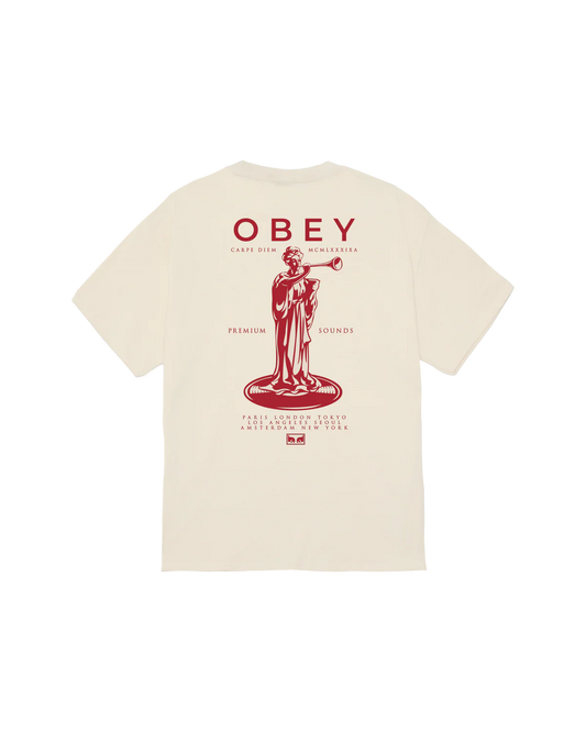OBEY PREMIUM SOUND T-SHIRT CREAM