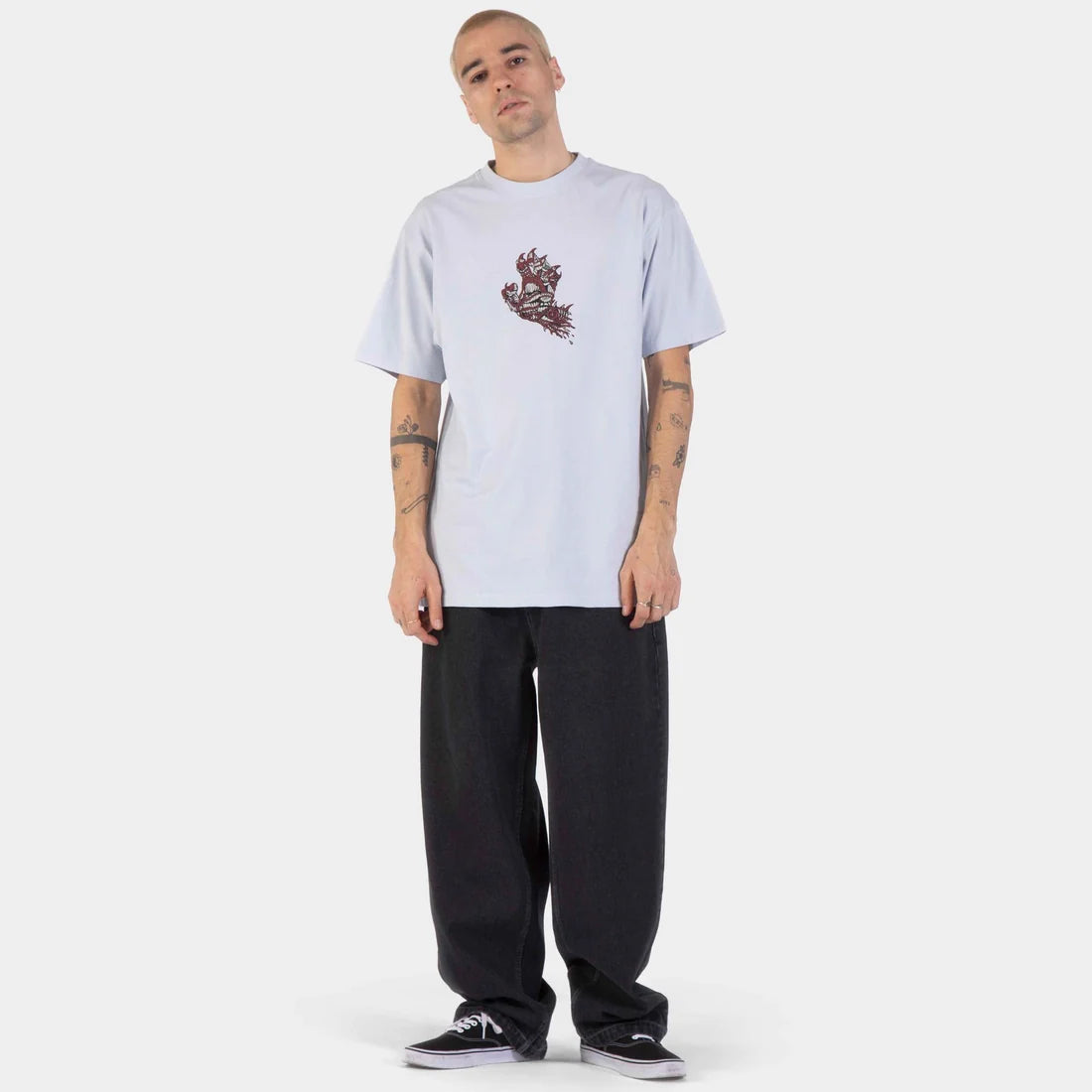Santa Cruz big streight leg pants black wash