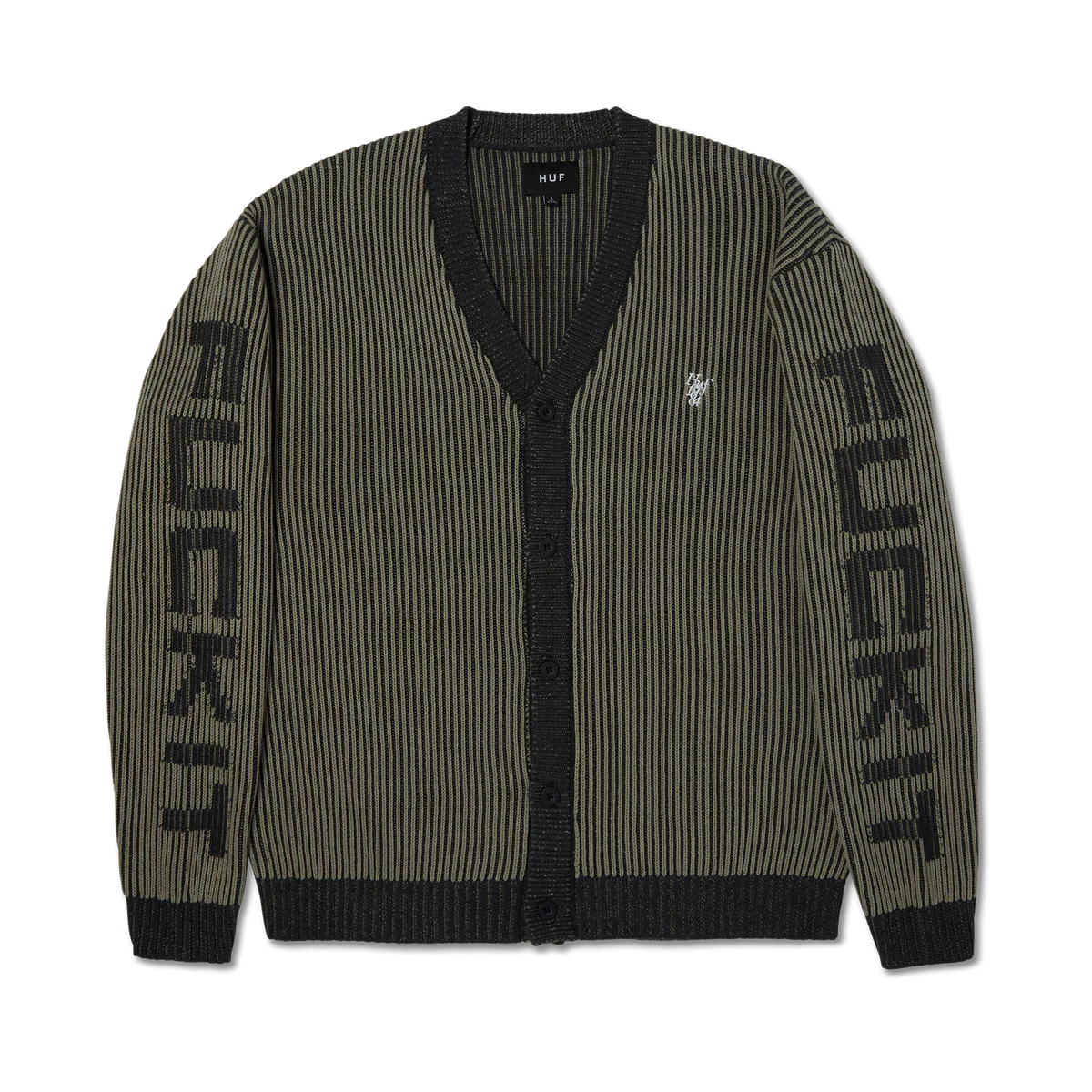HUF repeater cardigan black