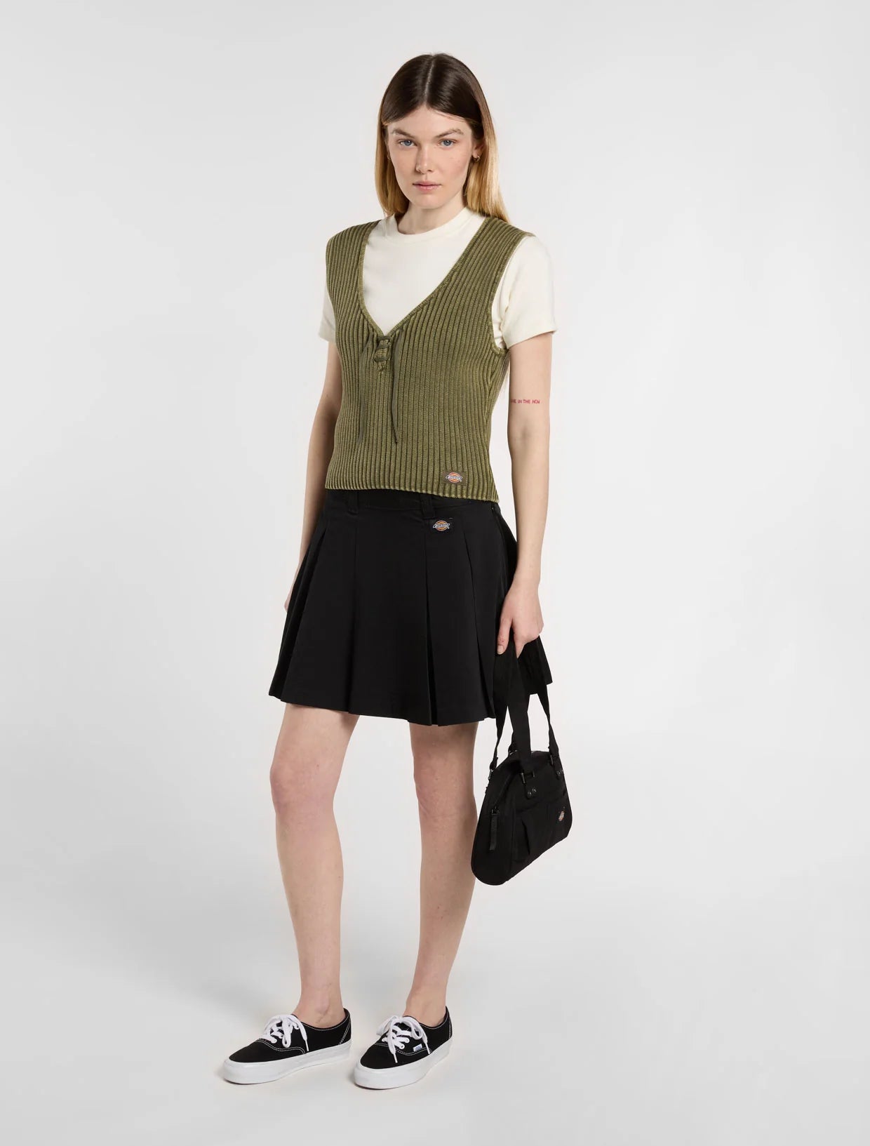 dickies union wrap skirt black