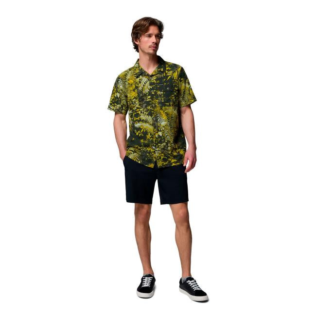 Columbia tech trail utility printed woven ss green