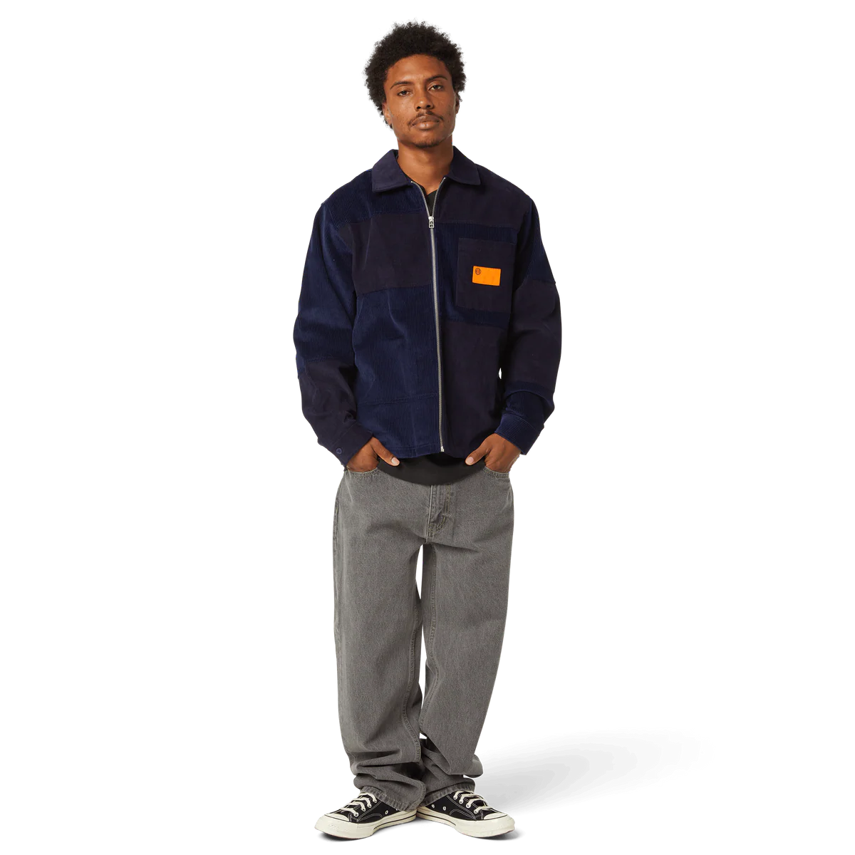 HUF union corduroy shacket blue