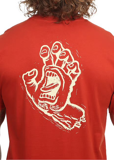 santa cruz stamped screaming hand t-shirt ketchup